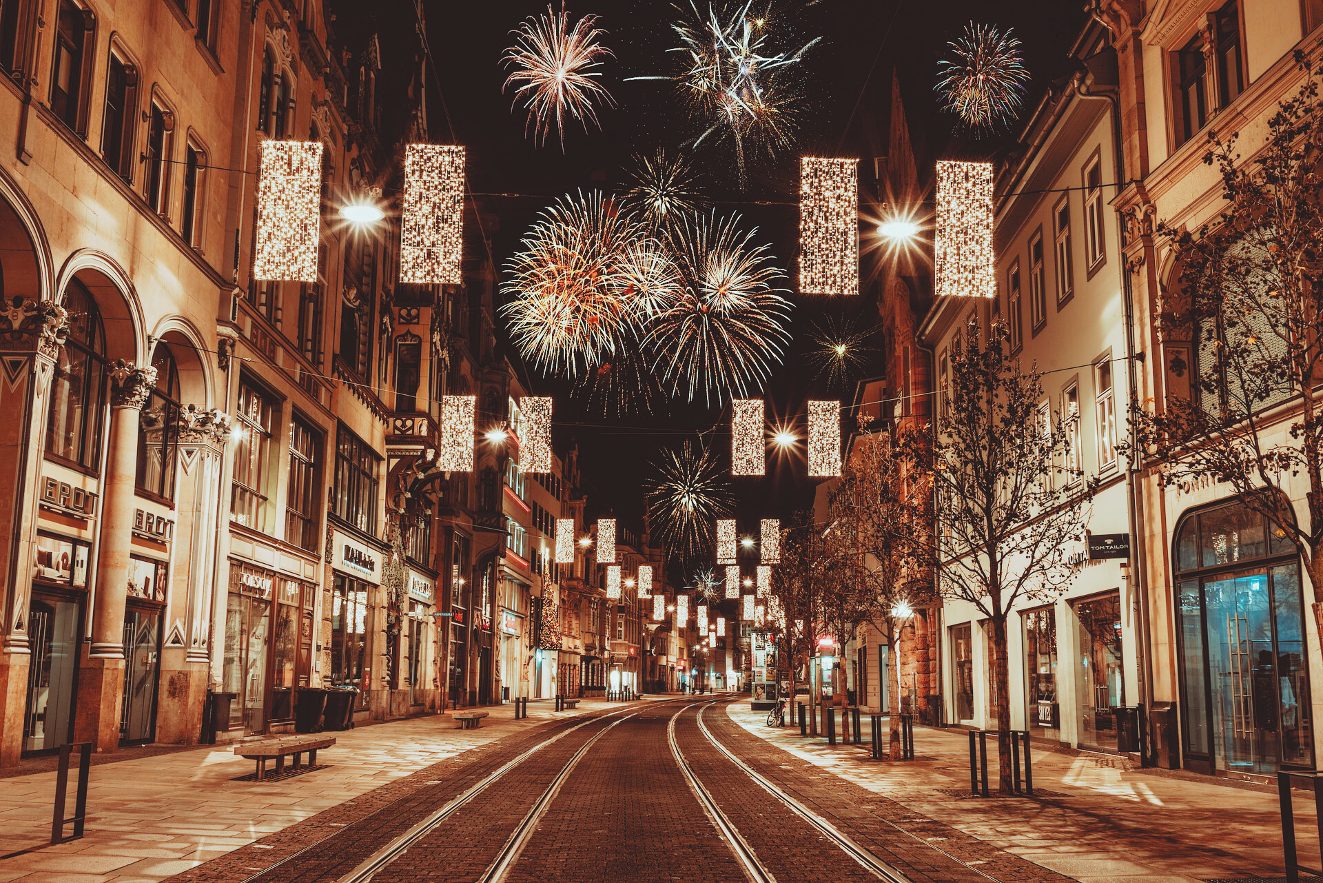 Fireworks during New Year's